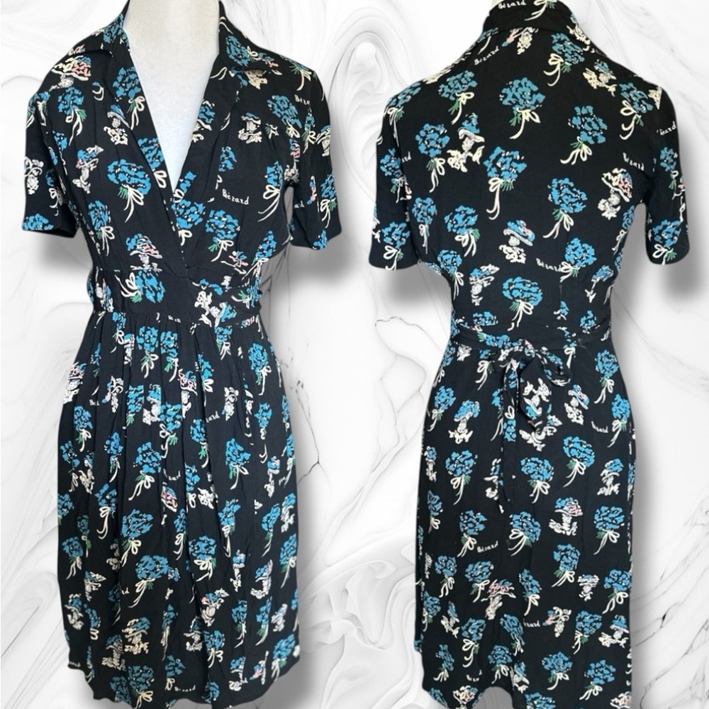 Vtg ‘95 Anna Sui “Bérard Face” Print Dress Size Petite